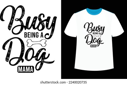 Lettering Dog T-shirt Design Template