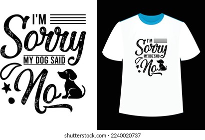 Lettering Dog T-shirt Design Template