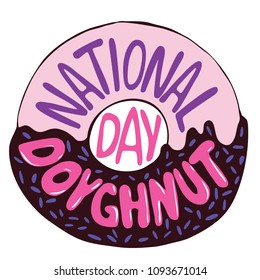 lettering doughnut illustration