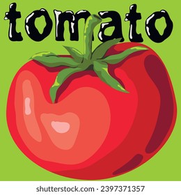 Lettering. A drawing of a tomato with a signature