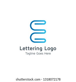 Lettering E Vector