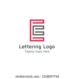 Lettering E Vector