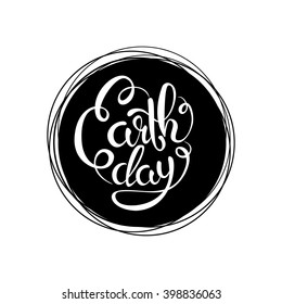 Lettering Earth Day poster 
