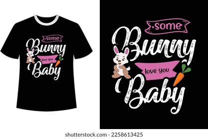 Lettering Easter Day T-shirt Design Template