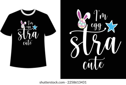 Lettering Easter Day T-shirt Design Template