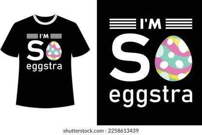 Lettering Easter Day T-shirt Design Template