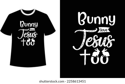 Lettering Easter Day T-shirt Design Template