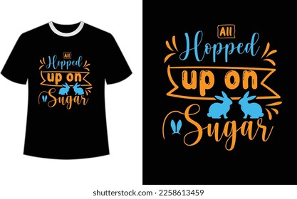 Lettering Easter Day T-shirt Design Template