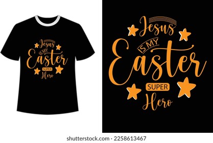 Lettering Easter Day T-shirt Design Template