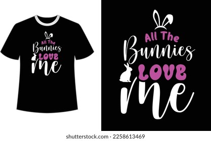 Lettering Easter Day T-shirt Design Template