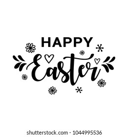 Lettering Easter greeting card.