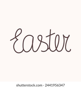 Lettering EASTER. Illustration of Spring or Easter. Perfect for banner, postcard, poster, party and other decorations.