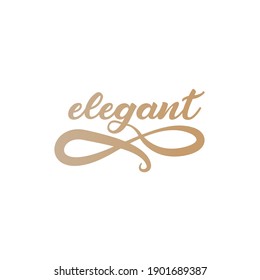 lettering elegant logo design vector for poster