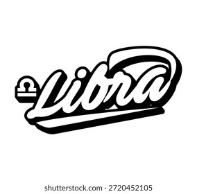 elemento de letra libra zodíaco simples