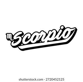 elemento de letra simples zodíaco escorpião