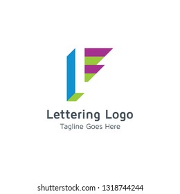 Lettering F Vector