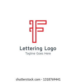 Lettering F Vector