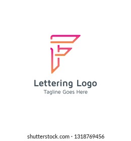 Lettering F Vector