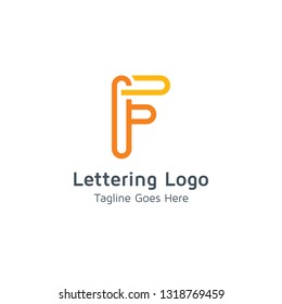 Lettering F Vector