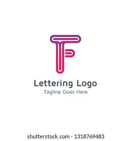 Lettering F Vector