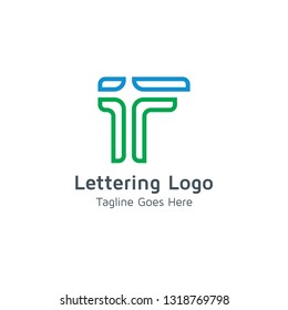 Lettering F vector