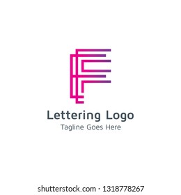 Lettering F Vector