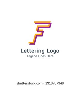Lettering F Vector