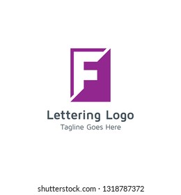 Lettering F Vector