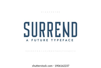 Lettering fashion designs. Modern thin alphabet fonts. Technology typography futuristic uppercase and number. vector illustrator