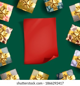 Lettering for fashionable cover designs for new year and Christmas holidays. Christmas invitation template with magic glitter movement 3d image
