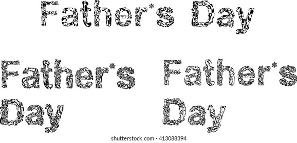 lettering "Father's Day". eps 10
