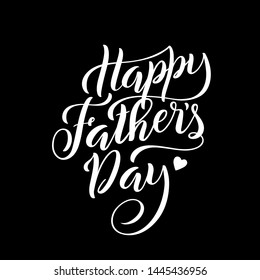 Lettering for Father's day greeting card with handdrawn lettering. Typography poster. Vector.