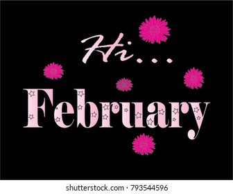 Lettering of February