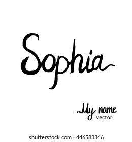 Lettering Female First Name Sophia Vector Stock Vector (Royalty Free ...