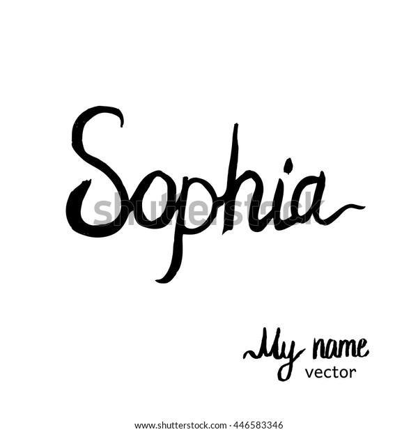 Lettering Female First Name Sophia Vector Stock Vector (Royalty Free ...