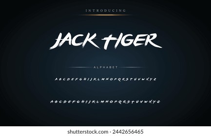 Letra de fuente aislada en el fondo. Alfabeto texturizado en estilo street art y graffiti. Grunge y efecto sucio.  Letras de pincel vectorial.