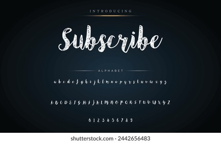 Letra de fuente aislada en el fondo. Alfabeto texturizado en estilo street art y graffiti. Grunge y efecto sucio.  Letras de pincel vectorial.