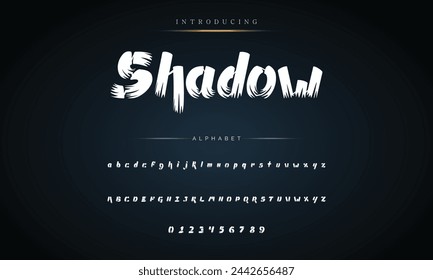 Schriftart für Buchstaben isoliert auf Hintergrund. Textur Alphabet in Street Art und Graffiti Stil. Grunge und schmutzige Wirkung.  Vektor-Pinselbuchstaben.