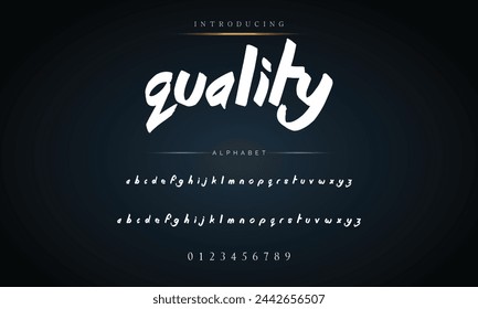 Lettering font isolated on background. Texture alphabet in street art and graffiti style. Grunge and dirty effect.  Vector brush letters.
