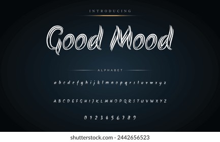 Letra de fuente aislada en el fondo. Alfabeto texturizado en estilo street art y graffiti. Grunge y efecto sucio.  Letras de pincel vectorial.