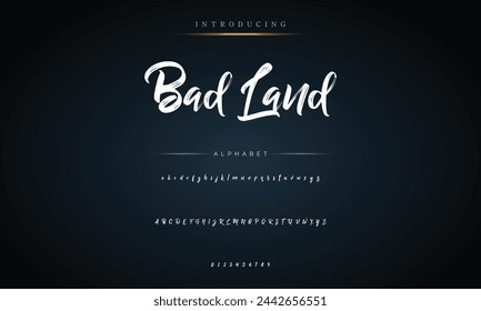 Lettering font isolated on background. Texture alphabet in street art and graffiti style. Grunge and dirty effect.  Vector brush letters.