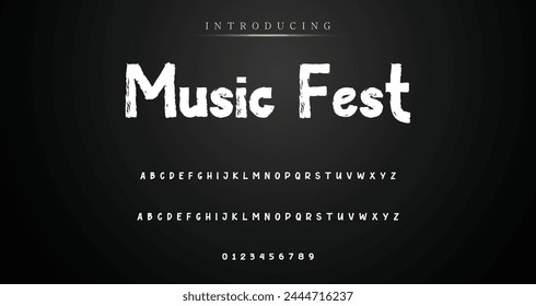 Lettering font isolated on background. Texture alphabet in street art and graffiti style. Grunge and dirty effect.  Vector brush letters.