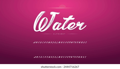 Lettering font isolated on background. Texture alphabet in street art and graffiti style. Grunge and dirty effect.  Vector brush letters.
