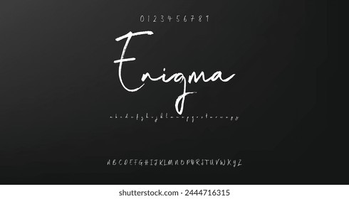 Letra de fuente aislada en el fondo. Alfabeto texturizado en estilo street art y graffiti. Grunge y efecto sucio.  Letras de pincel de Vector.