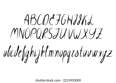 Lettering font isolated on white background. Alphabet, abc. Vector letters for logo, inscription, signboard, design.
