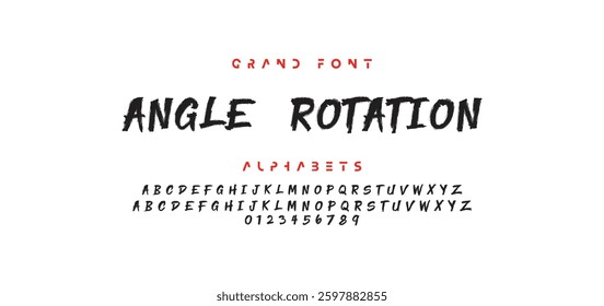 Lettering font isolated on white background. Texture alphabet in street art and graffiti style. Grunge and dirty effect.  Vector brush letters.