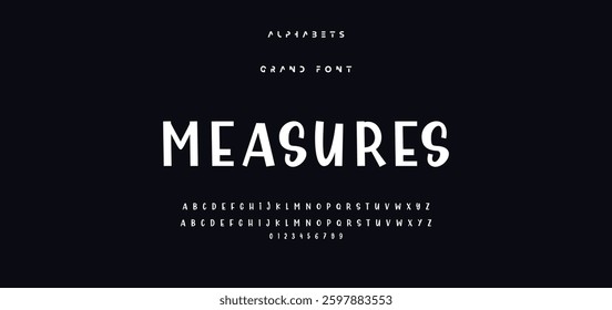 Lettering font isolated on white background. Texture alphabet in street art and graffiti style. Grunge and dirty effect.  Vector brush letters.