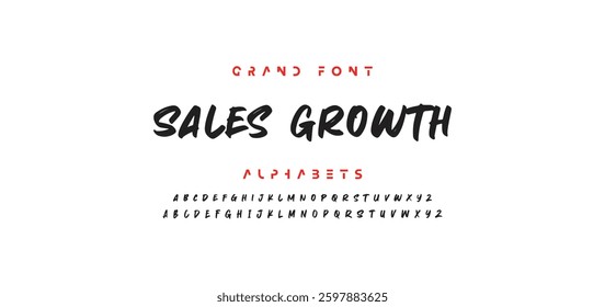 Lettering font isolated on white background. Texture alphabet in street art and graffiti style. Grunge and dirty effect.  Vector brush letters.