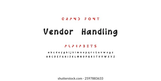 Lettering font isolated on white background. Texture alphabet in street art and graffiti style. Grunge and dirty effect.  Vector brush letters.