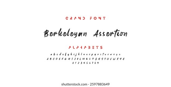 Lettering font isolated on white background. Texture alphabet in street art and graffiti style. Grunge and dirty effect.  Vector brush letters.